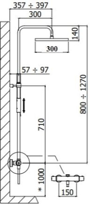 Душевая стойка Paffoni Birillo Master King ZCOL646KLIQST сталь Душевая стойка Paffoni Birillo Master King ZCOL646KLIQST сталь