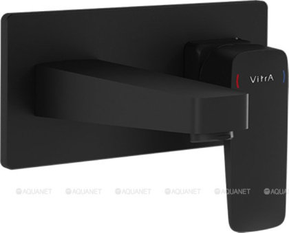 Встроенный смеситель Root Square для раковины, настенный, матовый черный Встроенный смеситель Root Square для раковины, настенный, матовый черный