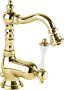 MARGOT-BSM2-03/24-M Смеситель для биде однорычажный c донным клапаном, исполнение золото, ручка золото