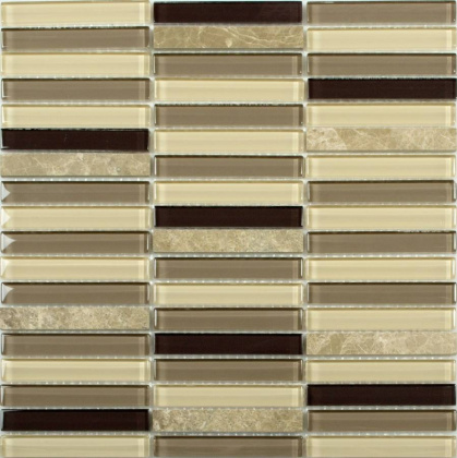 Мозаика S-810 стекло камень (15*98*8) 305*305 