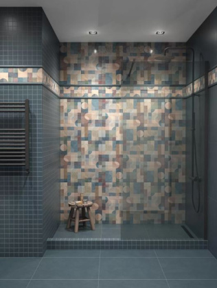 Плинтус Про Чементо синий тёмный матовый 60x9,5x0,9