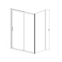 Душевой уголок Alpha VSR-3AL9012CLB, 1200*900, черный, стекло прозрачное