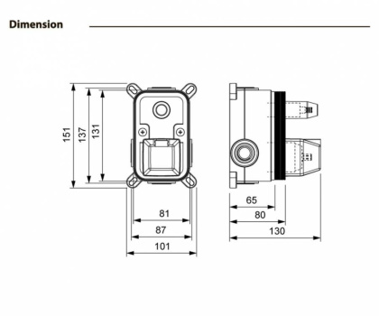 Душевая система Timo Selene SX-2039/03SM скрытого монтажа, черная матовая