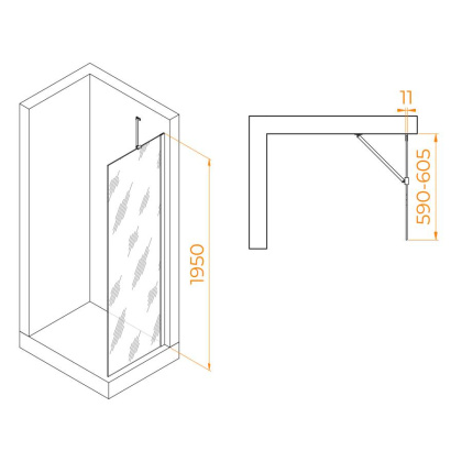 Душевая перегородка RGW WA-102, RGW 351010206-11 Душевая перегородка RGW WA-102, RGW 351010206-11