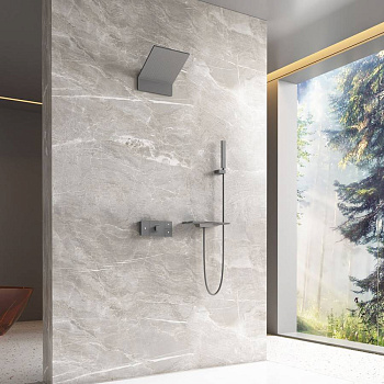 Душевой комплект Futura VSFW-2F11TGM термостатический встраиваемый, 3 режима, вороненая сталь Душевой комплект Futura VSFW-2F11TGM термостатический встраиваемый, 3 режима, вороненая сталь