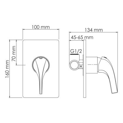 Смеситель для душа WasserKRAFT Sauer 7151 Смеситель для душа WasserKRAFT Sauer 7151