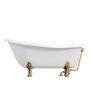 Ванна из литьевого мрамора 170х80 см Creto Corsica 24-1113 с золотыми ножками