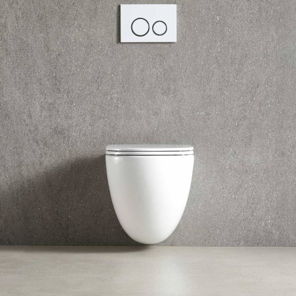 Унитаз подвесной Tornado Bien VT1-51T безободковый, цвет белый, ультратонкое soft-close сиденье