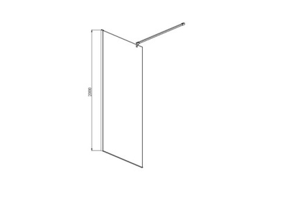 AQ WIW 08020CH Душевая перегородка Walk in с держателем 800x2000 профиль хром, стекло прозрачное (старый артикул AQNAR6310-80) AQ WIW 08020CH Душевая перегородка Walk in с держателем 800x2000 профиль хром, стекло прозрачное (старый артикул AQNAR6310-80)