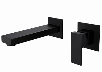 Смеситель ABBER Daheim AF8212B для раковины скрытого монтажа, черный матовый Смеситель ABBER Daheim AF8212B для раковины скрытого монтажа, черный матовый