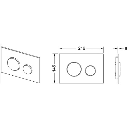 Панель смыва унитаза TECEloop для системы двойного смыва