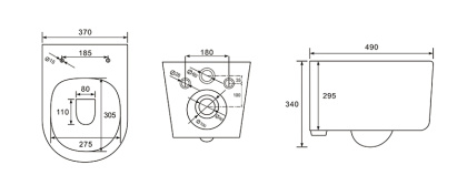 Подвесной унитаз Акватек Мия AQ2004-00