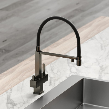 Смеситель для кухни SANCOS Moro с возможностью подключения фильтра для воды, цвет вороненая сталь, арт. SC4006GG Смеситель для кухни SANCOS Moro с возможностью подключения фильтра для воды, цвет вороненая сталь, арт. SC4006GG