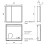 Шкаф зеркальный Lemark ELEMENT 80х80см 2-х дверный, с подсветкой, с розеткой, цвет корпуса: Белый глянец