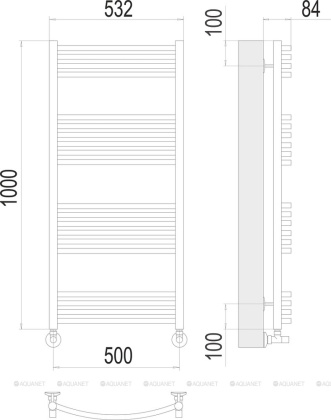 Полотенцесушитель Terminus Классик П20 500х1000 Полотенцесушитель Terminus Классик П20 500х1000