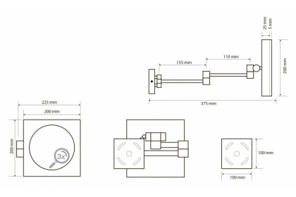 Косметическое зеркало с подсветкой 116102672