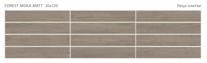 Керамогранит матовый FOREST MOKA 20x120 MATT, Forest