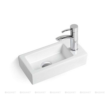 Раковина керамическая Vincea VBS-133R, 370*180*90, подвесная, цвет белый, правая