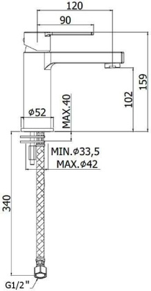 Смеситель для раковины Paffoni West WS071CR Смеситель для раковины Paffoni West WS071CR