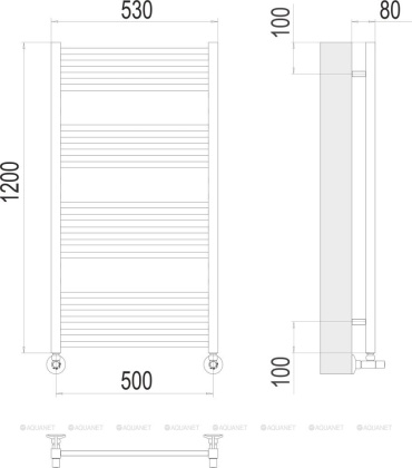 Полотенцесушитель Terminus Сицилия П18 500х1200 Полотенцесушитель Terminus Сицилия П18 500х1200