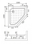 Душевой поддон RGW Style-TR 100 x 100 см трапеция, акриловый, белый, 16180500-11