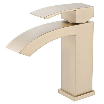 Смеситель для раковины Abber Wasserfall AF8610G золото матовое Смеситель для раковины Abber Wasserfall AF8610G золото матовое