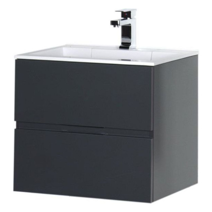 Тумба с раковиной Aquanet Алвита 60 серый антрацит