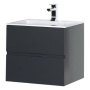 Тумба с раковиной Aquanet Алвита 60 серый антрацит