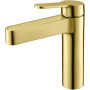 DELTA Смеситель для раковины без донного клапана, брашированное золото, DEL-LVM-BORO