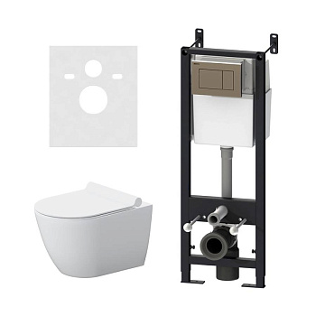 DX22.IS10151.1700 Инсталляция с клавишей глянец. Хром с подвесным унитазом Apollo безободк с сид м/лифт DX22.IS10151.1700 Инсталляция с клавишей глянец. Хром с подвесным унитазом Apollo безободк с сид м/лифт