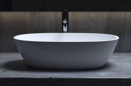 Раковина Salini CALLISTA 106 1101206SMRH S-Stone покраска по RAL снаружи, накладная, матовая