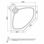 Поддон из искусственного мрамора CEZARES TRAY-S-P-100-56-W