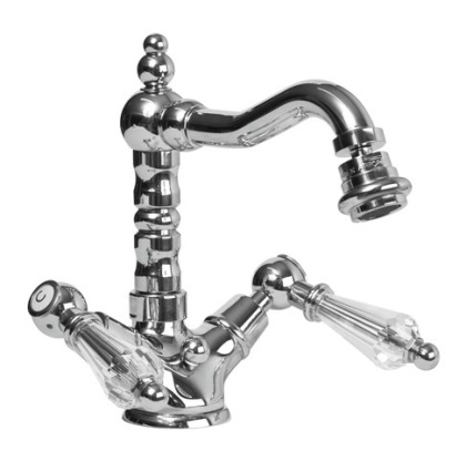 DIAMOND-BS2-01-Sw Смеситель на биде с донным клапаном, исполнение хром, ручки Swarovski