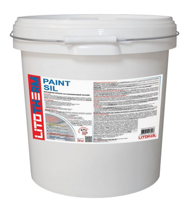 Клеевая смесь для фасадного утеплителя LITOTHERM PAINT SIL 20 белый