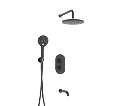 A177477 Thermo Встраиваемый комплект для ванны с верхней душевой насадкой, лейкой и изливом Wasserkraft