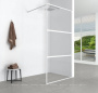 Душевая перегородка Aquanet 90x200 SW-900WT профиль белый, прозрачное стекло