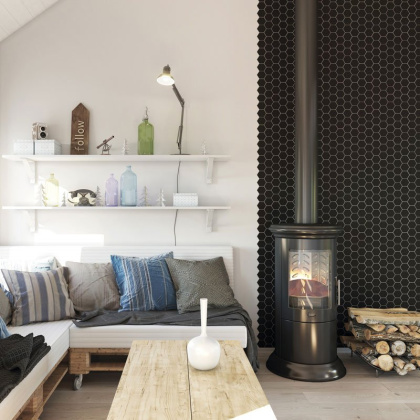 Керамическая мозаика, Hexagon Small Black Matt 51x59, Geometry Керамическая мозаика, Hexagon Small Black Matt 51x59, Geometry