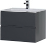 Тумба с раковиной Aquanet Алвита 70 серый антрацит