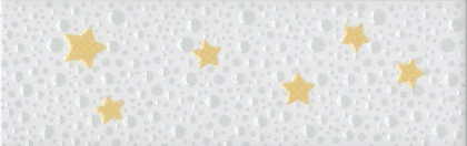 Керамический бордюр DC\A39\5009 Бон Вояж белый, желтый (20см*6,3см*6,9мм) (32шт/0,403м2) Детская кол, шт.