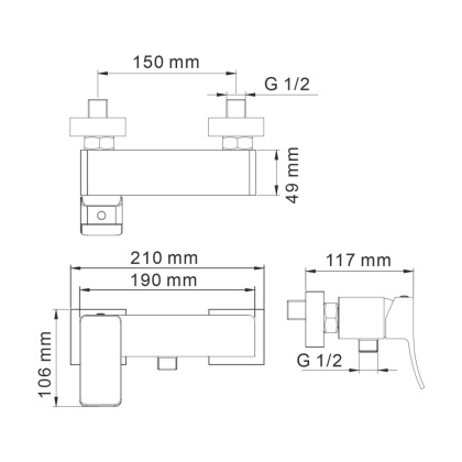 Aller 1062 Смеситель для душа Wasserkraft Aller 1062 Смеситель для душа Wasserkraft