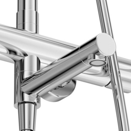 RELAX-CVD-BORO Душевая стойка со смесителем и изливом, брашированное золото