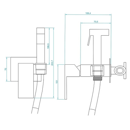 Гигиенический душ RGW SP-207, RGW 511408207-01