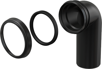 Колено стока, комплект DN90/90