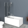Душевая шторка на ванну BelBagno UNO-V-11-100/150-C-Cr