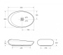 Раковина керамическая накладная, овальная BB1396