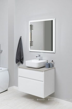 Тумба под раковину Aquanet Nova Lite 75 белый (2 ящика)