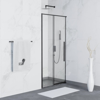 Душевая дверь в нишу RGW Stilvoll SV-12-B 110 профиль Черный стекло прозрачное