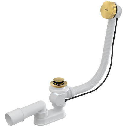 Сифон для ванны автомат комплект металл/металл