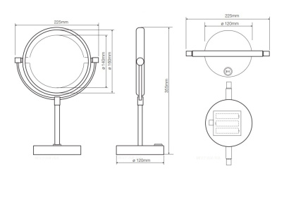 Косметическое зеркало с подсветкой Косметическое зеркало с подсветкой