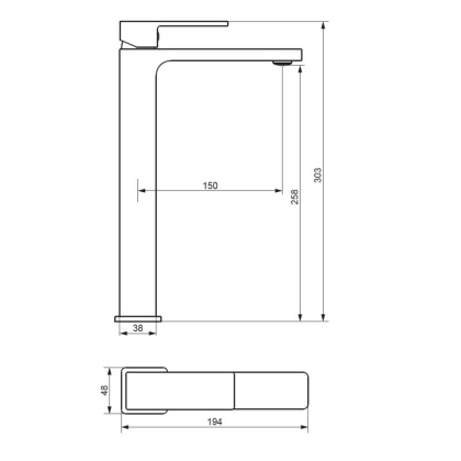 530250300 Gala высокий смеситель для умывальника, чёрный 530250300 Gala высокий смеситель для умывальника, чёрный